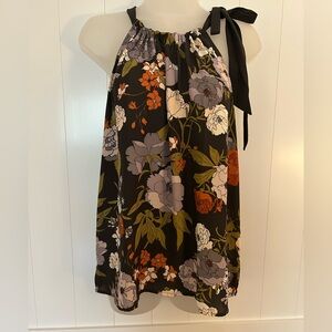 LOFT Floral Halter Neck Top - Blue and Multicolor